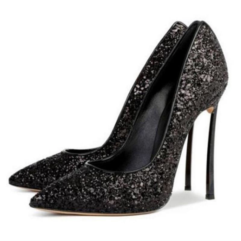 Naisten Kimaltelevat Sequin Stiletto Heel Slip-On Kengät