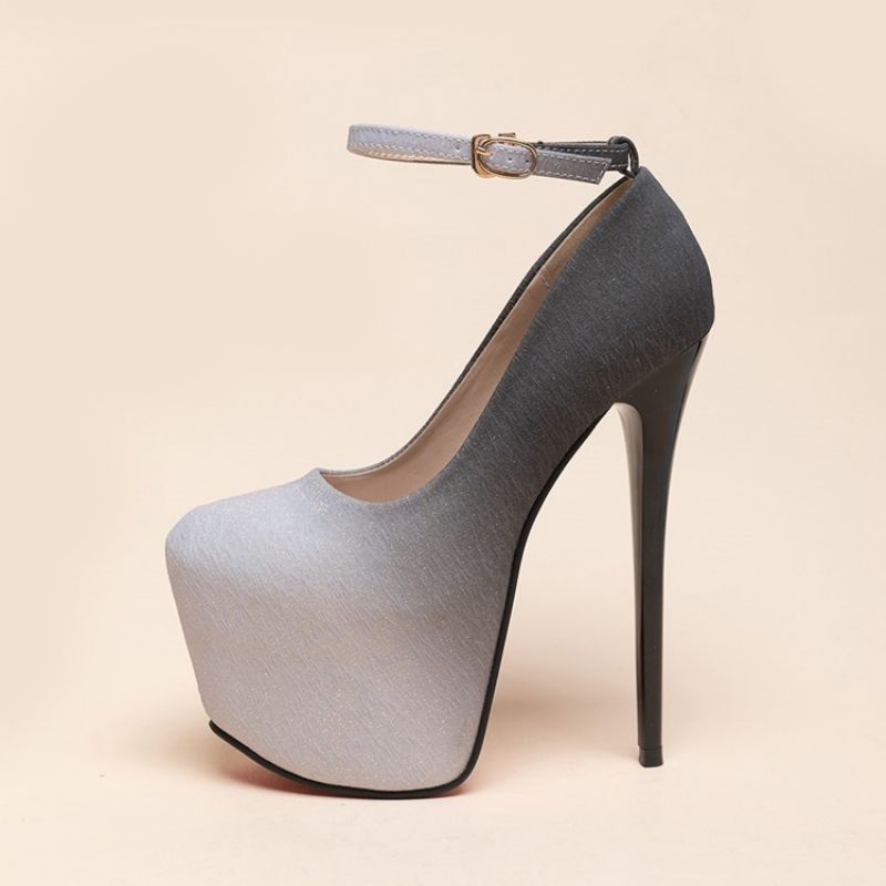 Pyöreä Varvas Stiletto Heel Solki Ultra-Korkea Kantapää (≥8 Cm) Ohuet Kengät