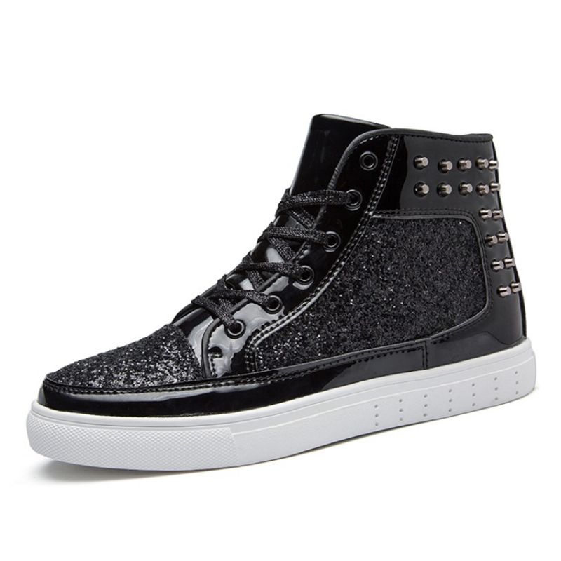 Sequin Lace-Up Pyöreäkärkiset Miesten Luistinkengät