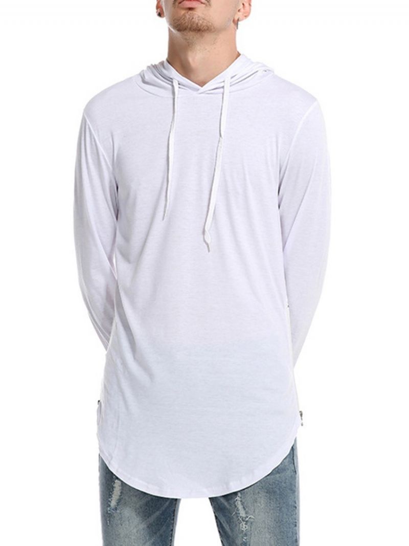 Hupullinen Plain Casual Pullover Slim T-Paita