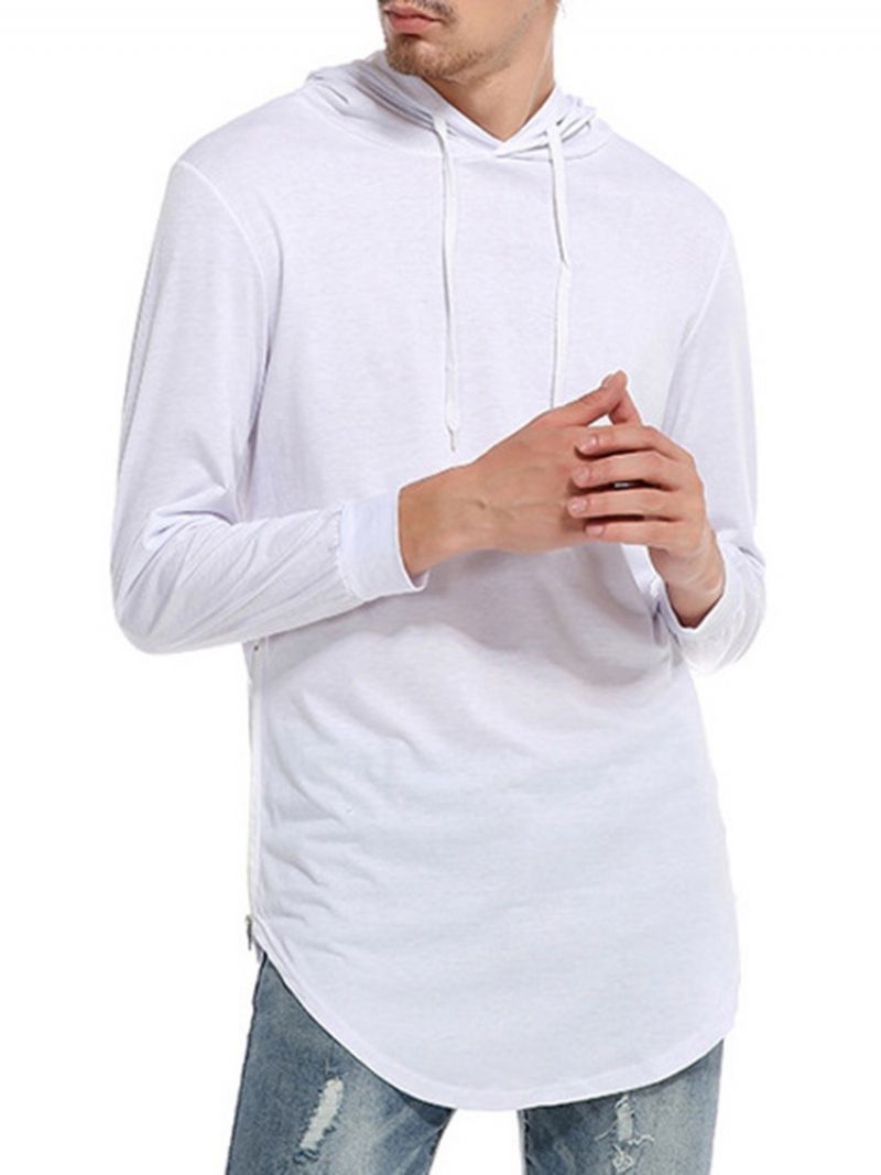 Hupullinen Plain Casual Pullover Slim T-Paita