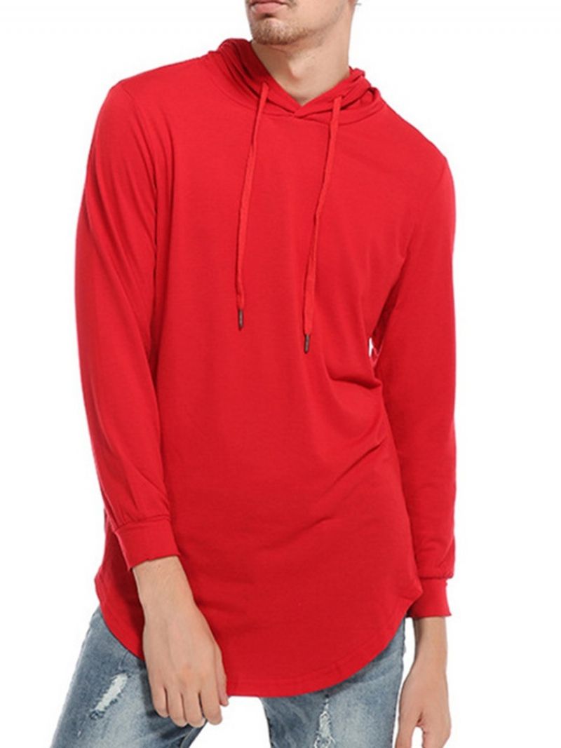 Hupullinen Plain Casual Pullover Slim T-Paita