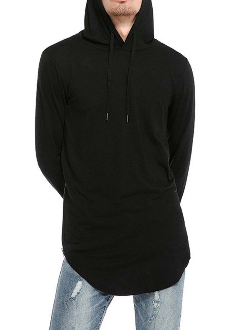 Hupullinen Plain Casual Pullover Slim T-Paita