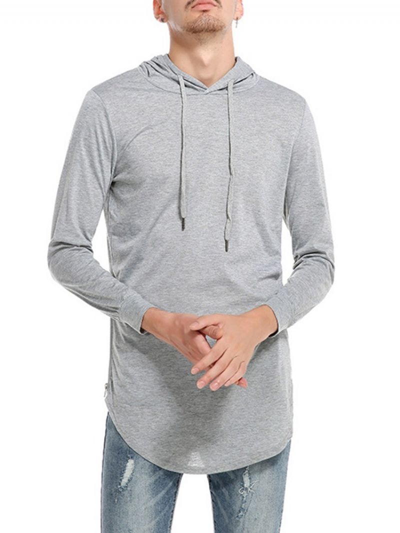 Hupullinen Plain Casual Pullover Slim T-Paita