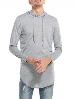 Hupullinen Plain Casual Pullover Slim T-Paita