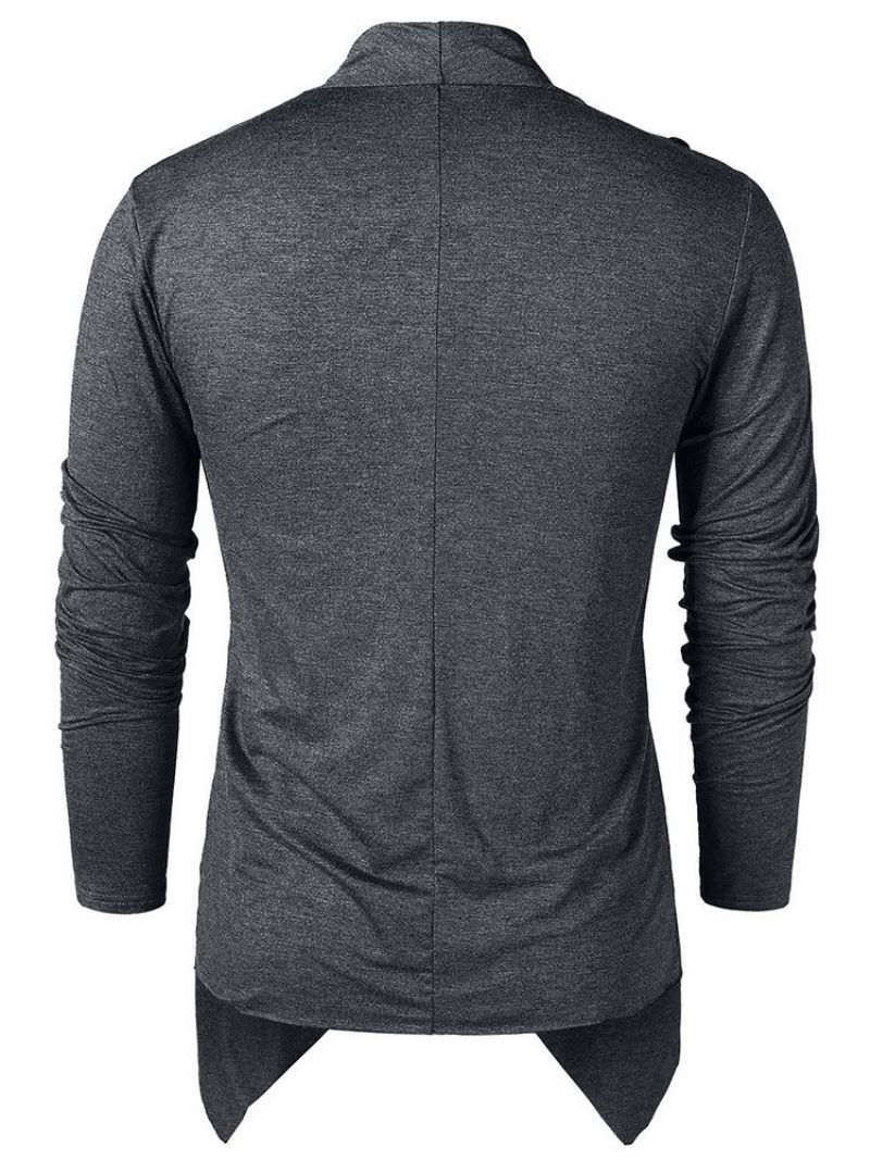 Tavallinen Casual Heap Collar Pullover Pitkähihainen Miesten T-Paita