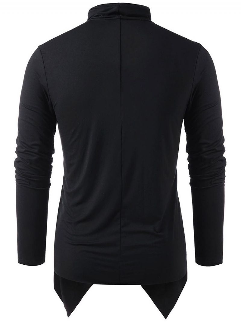 Tavallinen Casual Heap Collar Pullover Pitkähihainen Miesten T-Paita