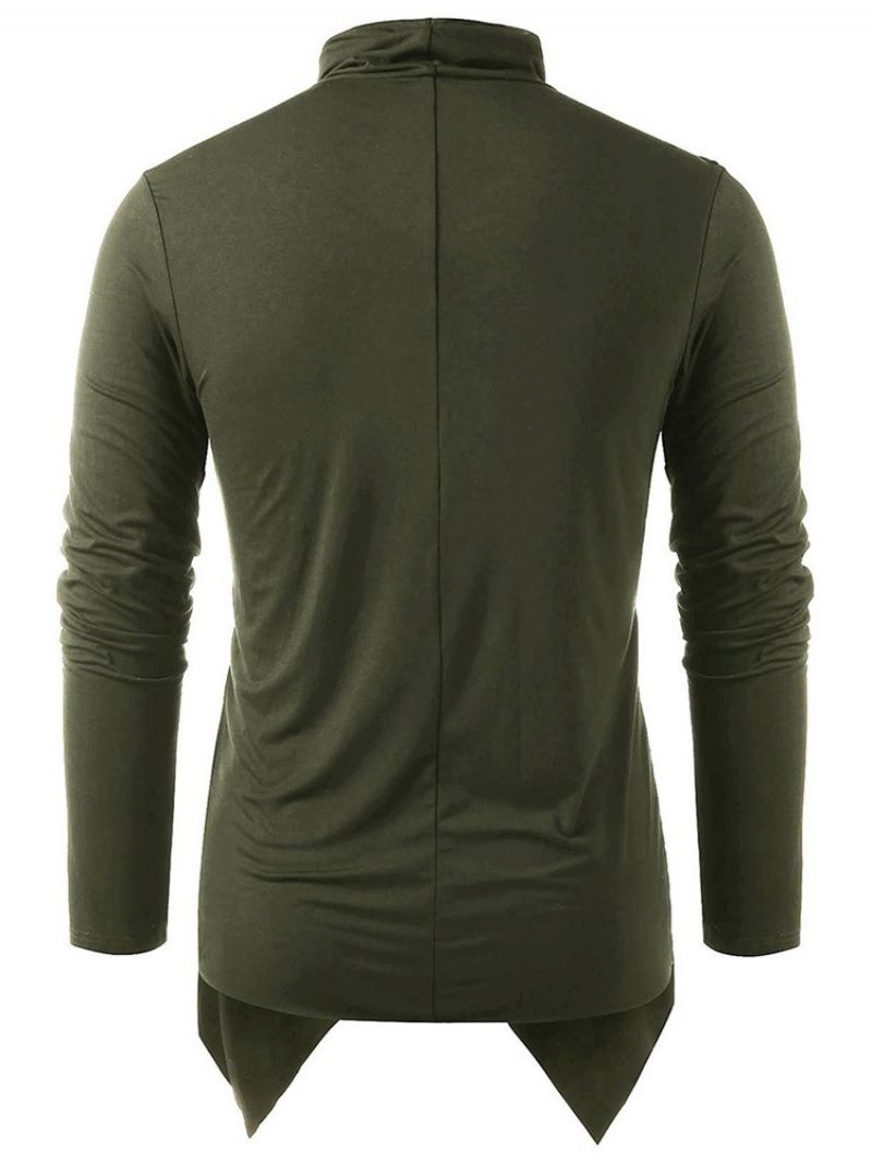 Tavallinen Casual Heap Collar Pullover Pitkähihainen Miesten T-Paita